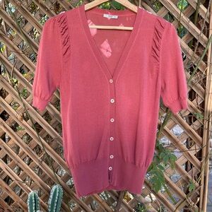 Prada Pink Button-Up Cashmere Cardigan